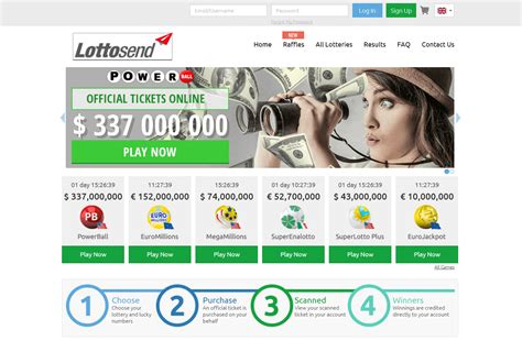 Lottosend, Play and buy with lotteries via Lottosend .